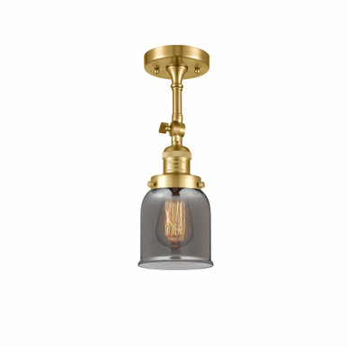 Bell 1 Light Adjustable Semi Flush Mount 14.5 X 5 Inch Wide by Innovations - 201F-SG-G53