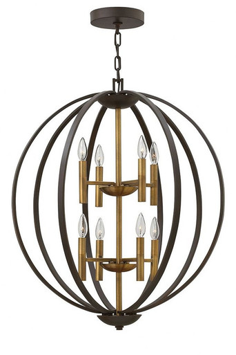 Euclid 8 Light Large Foyer 2 Tier Chandelier by Hinkley - 3468