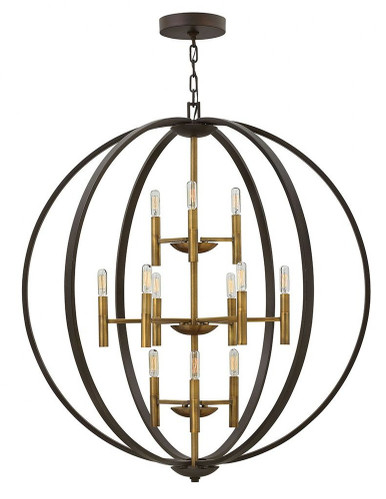 Euclid 12 Light Oversized Foyer 3 Tier Chandelier by Hinkley - 3469