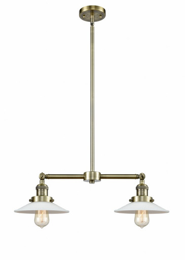 Halophane 2 Light Stem Adjustable Island 10 and 21 Inch Wide by Innovations - 209-AB-G1
