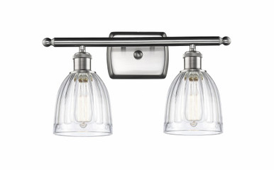 Brookfield 2 Light Bath Vanity 10.38 and 15.75 Inch Wide by Innovations - 516-2W-SN-G442