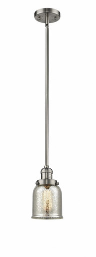 Bell 1 Light Stem Hung Mini Pendant 10 Inch and 5 Inch Wide by Innovations - 201S-SN-G58