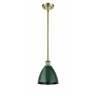 Plymouth 1 Light Pendant 9.5 Inch Tall and 7.5 Inch Wide by Innovations - 516-1S-AB-MBD-75-GR