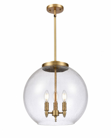 Athens 3 Light Stem Hung Pendant 16.38 X 15.75 Inch Wide by Innovations - 221-3S-BB-G124-16