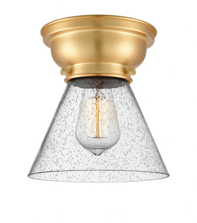 Cone 1 Light Flush Mount 8.25 Inch Tall and 7.75 Inch Wide by Innovations - 623-1F-SG-G44
