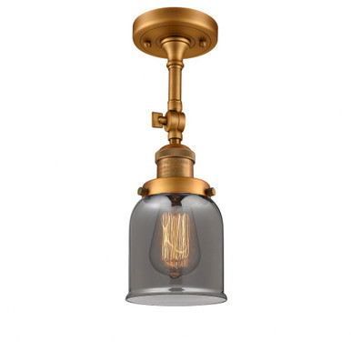 Bell 1 Light Adjustable Semi Flush Mount 14.5 X 5 Inch Wide by Innovations - 201F-BB-G53