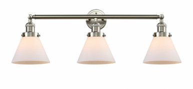 Cone 3 Light Bath Vanity 11 Inch Tall and 32 Inch Wide by Innovations - 205-SN-G41
