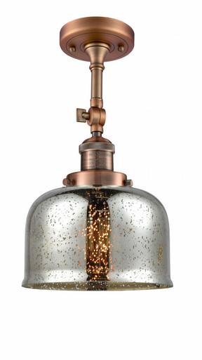 Bell 1 Light Adjustable Semi Flush Mount 14.5X7.75 Inch Wide by Innovations - 201F-AC-G78