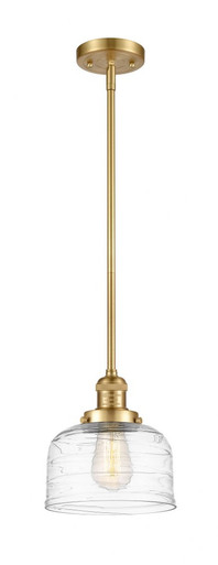 Bell 1 Light Stem Hung Mini Pendant 10 Inch and 8 Inch Wide by Innovations - 201S-SG-G713