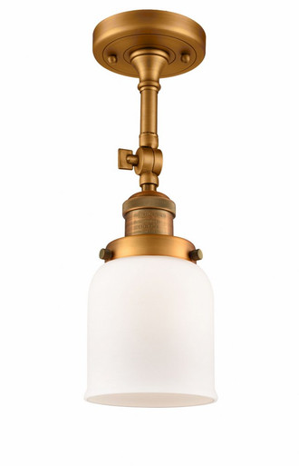 Bell 1 Light Adjustable Semi Flush Mount 14.5 X 5 Inch Wide by Innovations - 201F-BB-G51