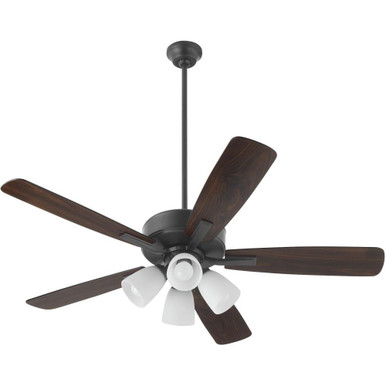 Ovation Five Blade Ceiling Fan with Light 52 Inches Wide by Quorum  - 4525-4159