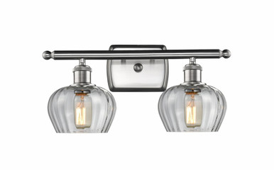 Fenton 2 Light Bath Vanity 8.5 Inch Tall and 16.5 Inch Wide by Innovations - 516-2W-SN-G92