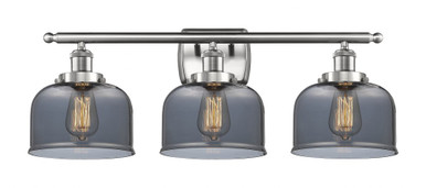 Bell 3 Light Bath Vanity 11 Inch Tall and 28 Inch Wide by Innovations - 916-3W-SN-G73