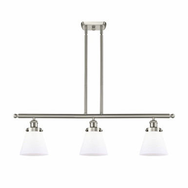 Cone 3 Light Stem Hung Island 10 Inch Tall and 36 Inch Wide by Innovations - 916-3I-SN-G61