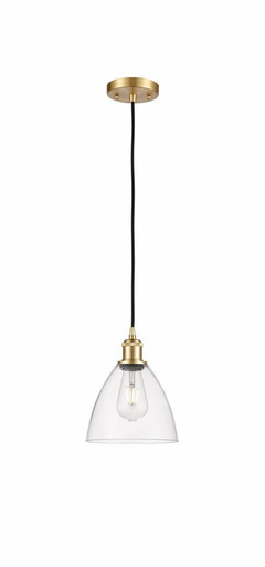 Bristol 1 Light Glass Cord hung Mini Pendant 9.5X7.5 Inch by Innovations - 516-1P-SG-GBD-752