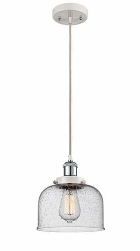 Bell 1 Light Cord hung Mini Pendant 10 Inch and 8 Inch Wide by Innovations - 916-1P-WPC-G74