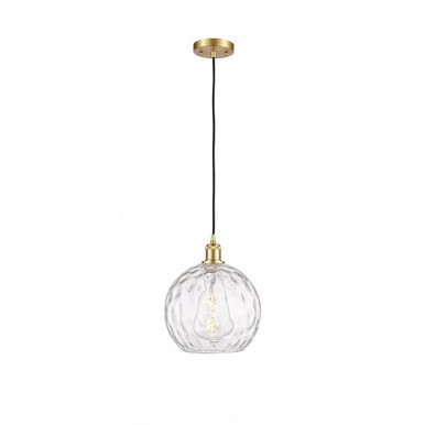 Athens Water Glass 1 Light Cord Hung Mini Pendant 11.75 X 10 by Innovations - 516-1P-SG-G1215-10