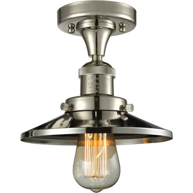 Railroad 1 Light Semi Flush Mount 8.5 Inch and 7 Inch Wide by Innovations - 517-1CH-M1-M7