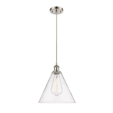 Berkshire Glass 1 Light Cord hung Mini Pendant 13 X 12 by Innovations - 516-1P-SN-GBC-122