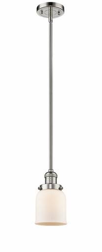 Bell 1 Light Stem Hung Mini Pendant 10 Inch and 5 Inch Wide by Innovations - 201S-PN-G51