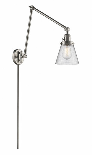 Cone 1 Light 6" Adjustable Swing Arm Wall Sconce 30X8 Inch by Innovations - 238-SN-G64