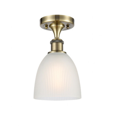 Castile 1 Light Semi Flush Mount 10.25 Inch and 6 Inch Wide by Innovations - 516-1C-AB-G381