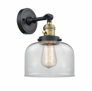 Bell 1 Light Adjustable Down Wall Sconce 12 and 8 Inch by Innovations - 203SW-BAB-G72