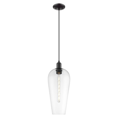 Chelsea 1 Light Cord hung Mini Pendant 19.83 and 8 Inch Wide by Innovations - 716-1P-BK-G456-8CL