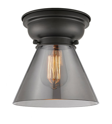Cone 1 Light Flush Mount 8.25 Inch Tall and 7.75 Inch Wide by Innovations - 623-1F-BK-G43
