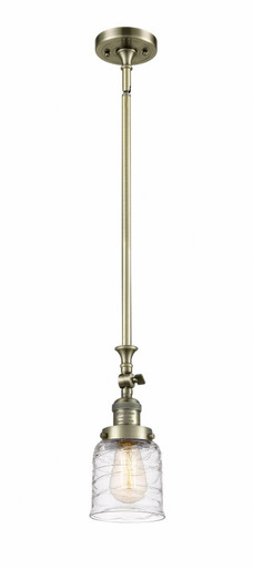 Bell 1 Light Adjustable Mini Pendant 11.63 X 5 Inch Wide by Innovations - 206-AB-G513