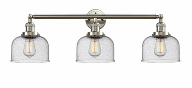 Bell 3 Light Bath Vanity 11 Inch Tall and 32 Inch Wide by Innovations - 205-SN-G74