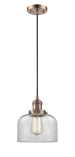 Bell 1 Light Cord hung Mini Pendant 8.88 X 7.75 Inch Wide by Innovations - 201C-AC-G72