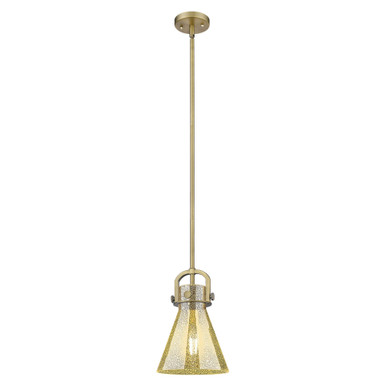 Newton Cone 1 Light Glass Mini Pendant 11.38 and 8 Inch Wide by Innovations - 410-1SS-BB-G411-8ME