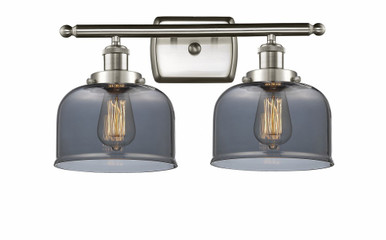 Bell 2 Light Bath Vanity 11 Inch Tall and 18 Inch Wide by Innovations - 916-2W-SN-G73