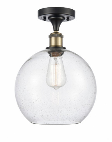 Athens 1 Light Semi Flush Mount 13.25 Inch and 10 Inch Wide by Innovations - 516-1C-BAB-G124-10