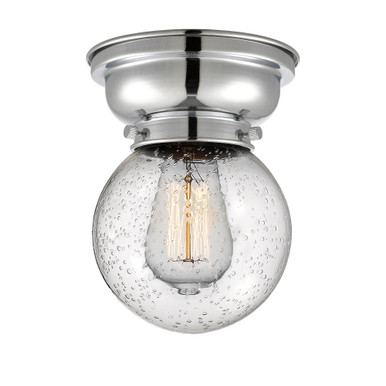 Beacon 1 Light Flush Mount 8.38 Inch Tall and 6 Inch Wide by Innovations - 623-1F-PC-G204-6