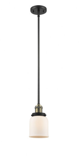 Bell 1 Light Stem Hung Mini Pendant 10 Inch and 5 Inch Wide by Innovations - 201S-BAB-G51