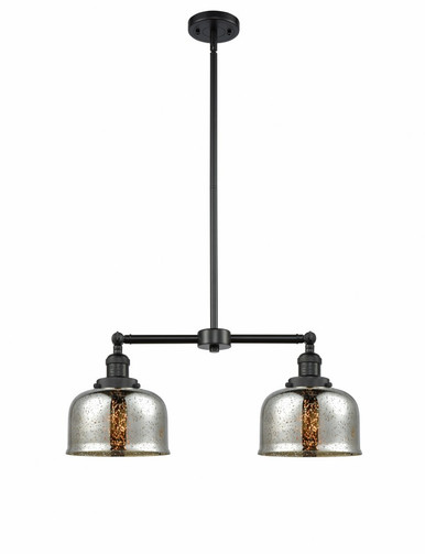 Bell 2 Light Stem Adjustable Down Island 10 and 21 Inch by Innovations - 209-BK-G78