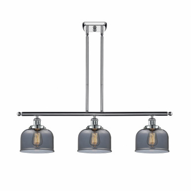 Bell 3 Light Stem hung Island 11 Inch Tall and 36 Inch Wide by Innovations - 916-3I-PC-G73