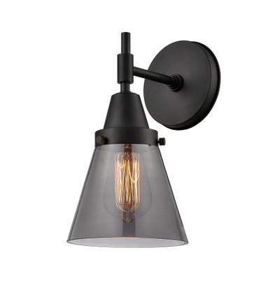 Cone 1 Light Wall Sconce 11 Inch Tall and 6.25 Inch Wide by Innovations - 447-1W-BK-G63