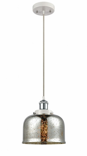 Bell 1 Light Cord hung Mini Pendant 10 Inch and 8 Inch Wide by Innovations - 916-1P-WPC-G78