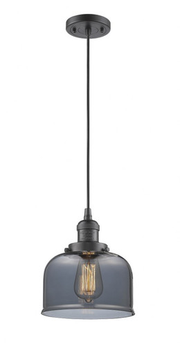 Bell 1 Light Cord hung Mini Pendant 8.88 X 7.75 Inch Wide by Innovations - 201C-OB-G73