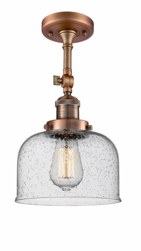 Bell 1 Light Adjustable Semi Flush Mount 14.5X7.75 Inch Wide by Innovations - 201F-AC-G74