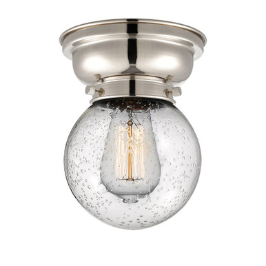 Beacon 1 Light Flush Mount 8.38 Inch Tall and 6 Inch Wide by Innovations - 623-1F-PN-G204-6
