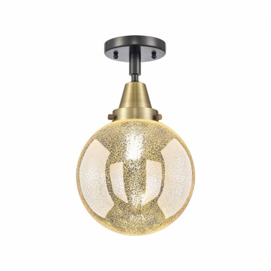 Beacon 1 Light Flush Mount 12.75 Inch Tall and 8 Inch Wide by Innovations - 447-1C-BAB-G208-8