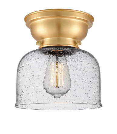 Bell 1 Light Flush Mount 8 Inch Tall and 7.75 Inch Wide by Innovations - 623-1F-SG-G74