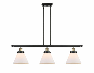 Cone 3 Light Stem Hung Island 11 Inch Tall and 36 Inch Wide by Innovations - 916-3I-BAB-G41