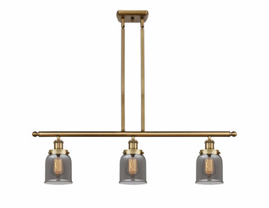 Bell 3 Light Stem hung Island 10 Inch Tall and 36 Inch Wide by Innovations - 916-3I-BB-G53