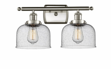 Bell 2 Light Bath Vanity 11 Inch Tall and 18 Inch Wide by Innovations - 916-2W-SN-G74