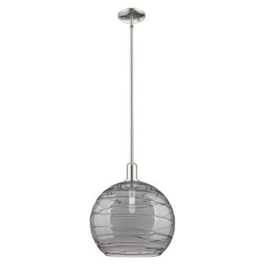 Athens Deco Swirl 1 Light Stem Hung Mini Pendant 15.75X13.75 by Innovations - 716-1S-PN-G1213-14SM
